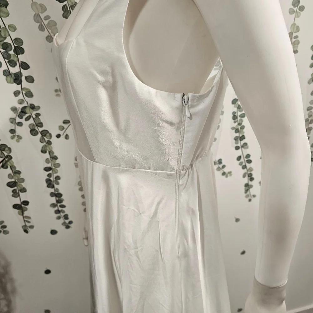 Show Me Your Mumu Women's Madi Gown Ivory Luxe Satin Size L - Picture 7 of 11